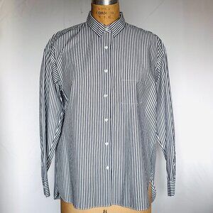 UNIQLO Classic Cotton Buttondown Stripe Shirt Women's Medium GUC
